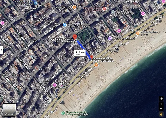Check in e check out Flexível 3 minutos da Praia de Copacabana Rio de Janeiro